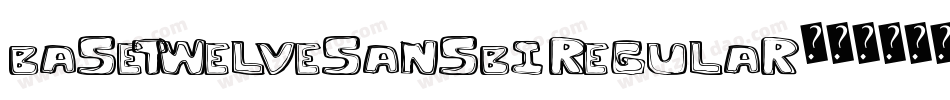 BaseTwelveSansBI Regular字体转换